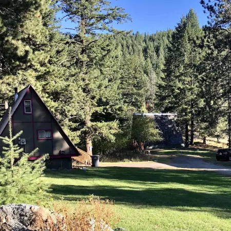 Vintage A-frame Cabin with Private River and Scenic Views