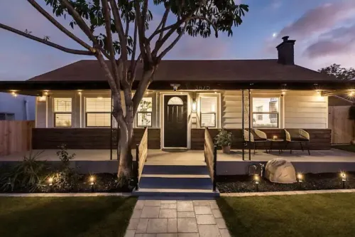 HEART OF SD! Luxury Villa w Hot Tub, Fireplace and Oversized Fully Lit Backyard