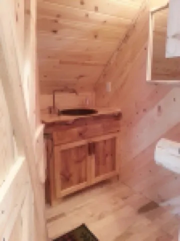 Copper Cabin offers peace and privacy in the woods!