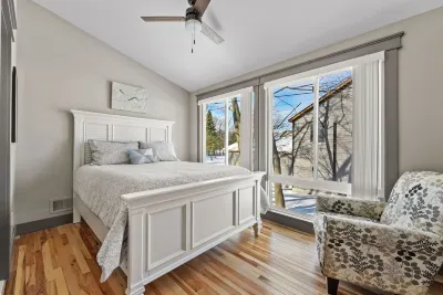 Beautiful lake views. Steps from small neighborhood beach.