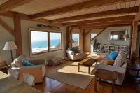 On the front, views of the surf