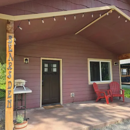 Themed Bear's Den Cabin__nestled in the pines minutes outside of Glacier Park.