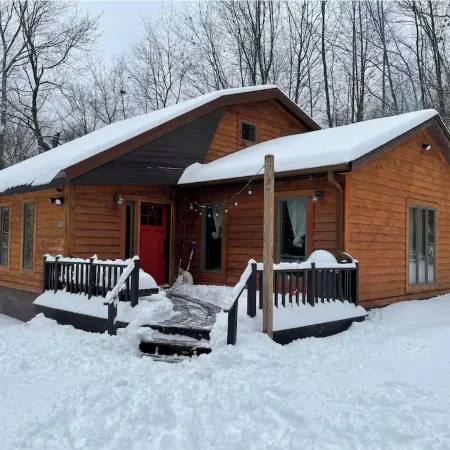 Cozy woodsy family-friendly cabin retreat