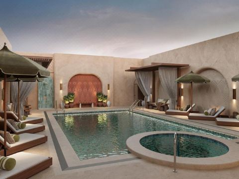 현대적인 객실 인테리어