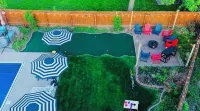 Heated Pool Hot Tub Picklebalmovietheaterpooltable Gamer Golf