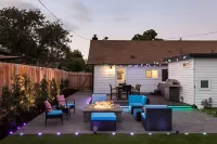 HEART OF SD! Luxury Villa w Hot Tub, Fireplace and Oversized Fully Lit Backyard