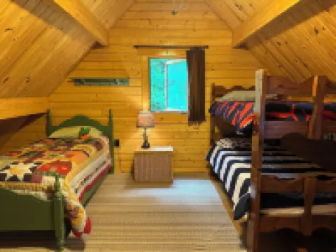 Beautiful cabin in the woods.