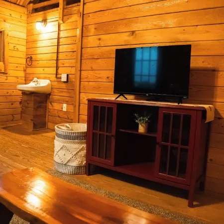 Charming cabin with loft, porch swing, AC, and WiFi on 295-acre peaceful retreat
