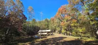 Charming meadow camp in the forest  mountains near fish pond. Events are OK. Pet