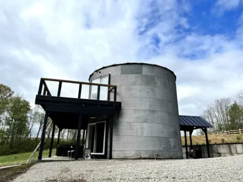 2-Person Grain Silo Getaway in Hocking Hills, Ohio w/ Hot Tub. Dog-friendly!