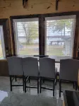 Tiny house on the lake With a seventy five inch t v free internet  walk shower