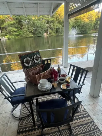 Tranquil Lakeside Waterfall Retreat-Leaf Season Is Here