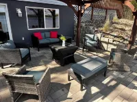 Relax in a cozy and private lake front cabin with breathtaking views!