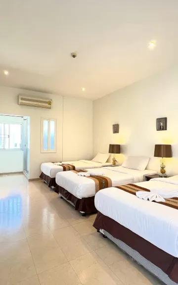 ห้องพักได้ 3 คน-เตียงเดี่ยว 3 เตียง