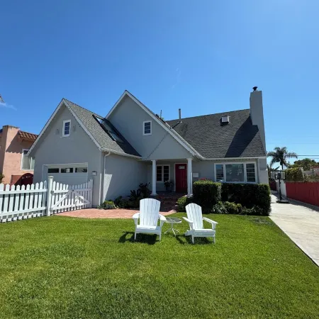 Family-friendly summer vacation home with big hot tub 2 blocks from beach.