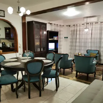 R&G Justlikehome Apartment 1 with Blue Sofa Set and Apartment 2 with Garden View with Brown Sofa Set