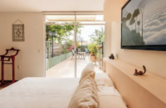 1 bed- 1 Bath. AC, solar heated pool, fitness room in  Oaxaca. Bule Villas, FLW