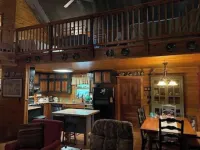 Cabin in the woods overlooking Grenada lake.