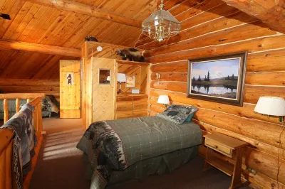 Unique Alaskan Log Home in Trees & Wild Flowers on 14-Acre Private Homestead.
