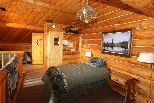 Unique Alaskan Log Home in Trees & Wild Flowers on 14-Acre Private Homestead.