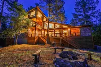 Ultimate Group Getaway: Modern Cabin w/ Hot Tub, Foosball, Playset & Arcade