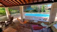 Maison Style Landais Climatisée. Piscine Privée. Parc. Idéal Pour Familles