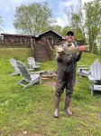 Spectacular Catskill Mountain River Front Custom Log Home