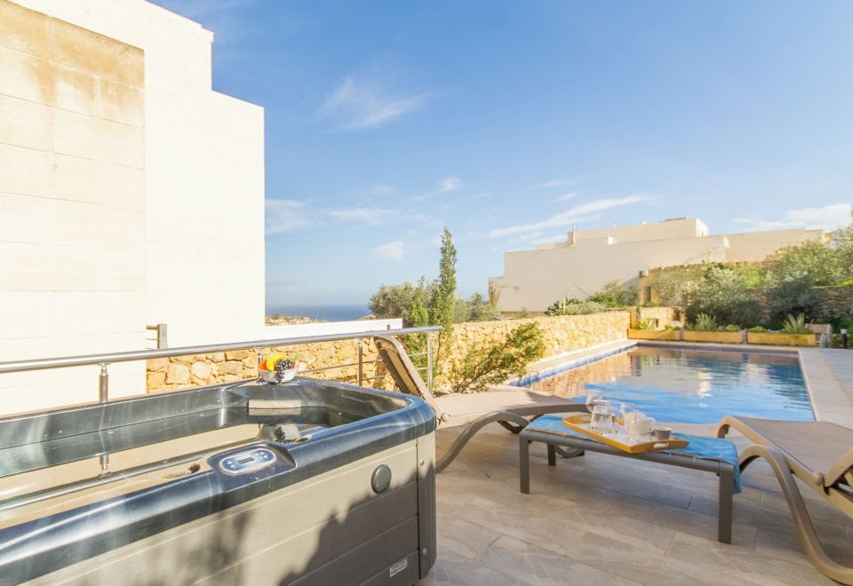Hotel Ta'Siku Gozitan Villa Pool & Hot Tub - Happy Rentals, Leisure & Recreation, Outdoor Swimming Pool
