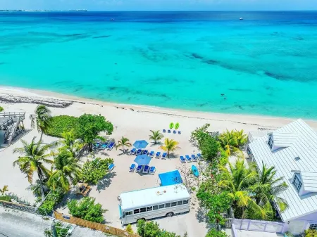 7 Mile Beach views from the Roof terrace. Luxury Condo with Private Beach Club