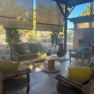 Spacious Palapa half a block of waterfront.