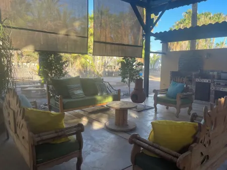 Spacious Palapa half a block of waterfront.