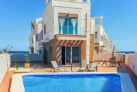 Beach villa with panoramic sea and mountain views