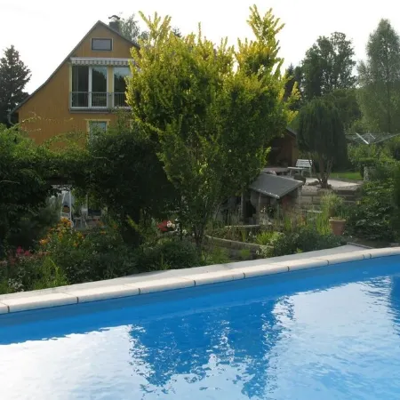 Vacation in Saxon Switzerland Garden Pool Stove