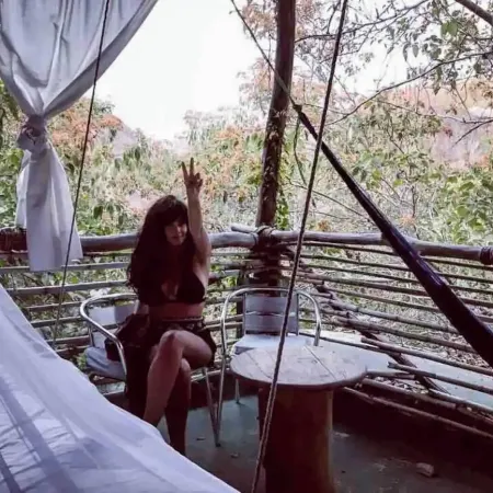 Tree house Pergola Swimming pool at a virgin beach