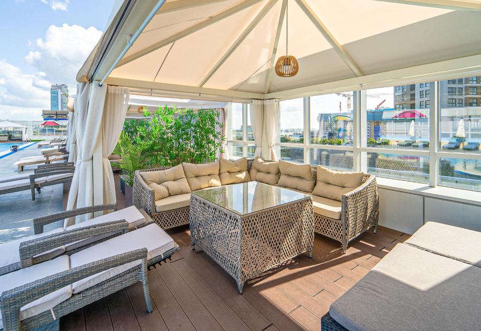 송도 센트럴파크 주변의 도시 야경