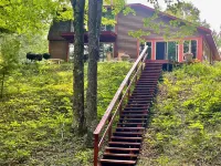 Beautiful Cabin located on the Betsie River and close to Crystal Mountain Resort