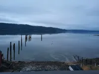 Waterfront beach house 3 minute walk to town.