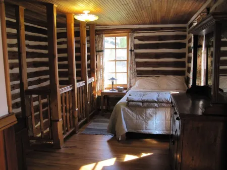 Historic 2 Story Hand-Hewn Log Cabin Next to Yellowstone Park