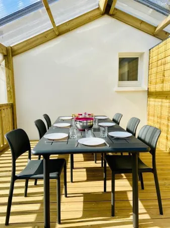 100 m Plage du Portzic Morgat Maison 4 Personnes 2 Chambres Jardin Отели рядом с достопримечательностью «Fun Park Crozon»