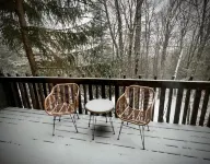 8 Guest 3BR, 2 BA Stratton Condo with Fireplace and forest views.
