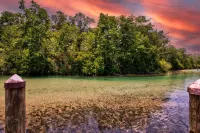 2/2 CABIN Directly on the Weeki Wachee River, Kayaks and a Canoe for Family Fun!