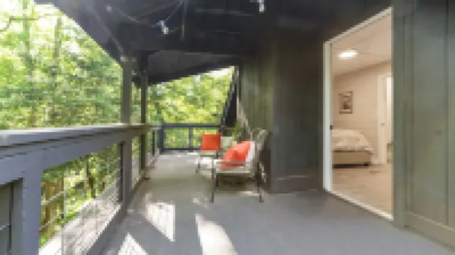 Creekside Deck and Stone Firepit Escape - Charming Rustic Cabin