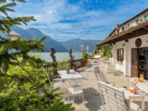 Terrace on Orrido di Nesso Waterfall by Rent All Como Hotels in Nesso