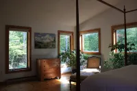 Becket Contemporary Cottage in the Woods Overlooking a Private Spring Fed Pond