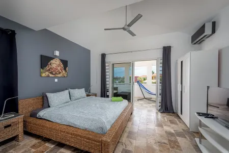 Tropical villa with private pool, lagoon views, AC in living area and bedrooms Отели рядом с достопримечательностью «Pekelmeer, Flamingo Sanctuary»