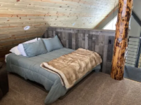 Beautiful cabin with amazing views.  By hiking, biking, skiing and trail riding