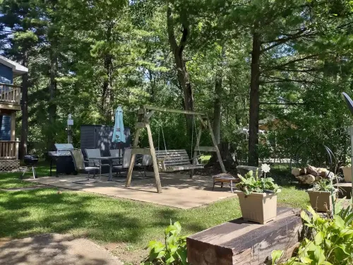 River retreat in Momence, IL. with river access. There is a private dock onsite.