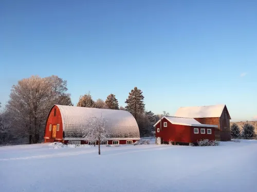 A Cozy Farmstead Cottage Amidst Two Barns in Hudson Valley