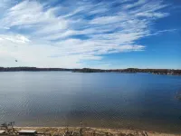 Enjoy a freshly remodeled cottage with a large beach and plenty of parking.