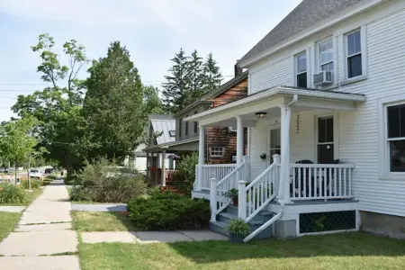 In the heart of town, a modern farmhouse